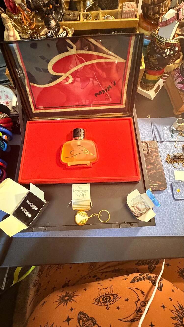 NIB! Vintage Maxim's de Paris Eau de Toilette Spray & Silk Scarf